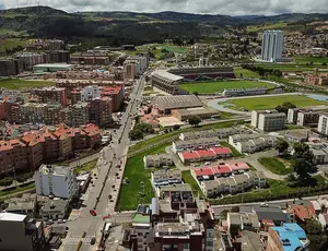 Panorámica de la ciudad de Tunja drone