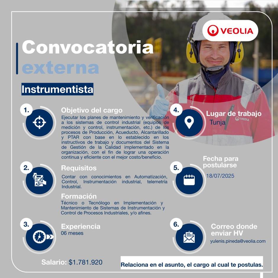 Convocatoria personal instrumentista 
